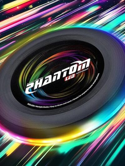 LED flying saucer light-up ring, 16 million color RGB LEDs, 13 lighting modes suitable for teenagers/adults/boys/girls - Size 10,6inch