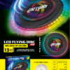 Large black flying saucer with light, USB charging (13 lighting modes)